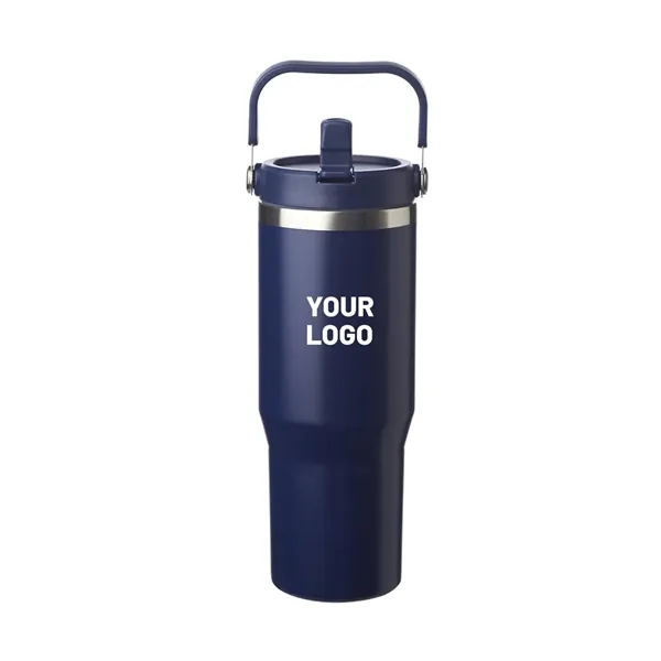 30 oz. stainless steel tumbler with handle plus free 1 color... from ASI 37218 Athena Promo (tm)