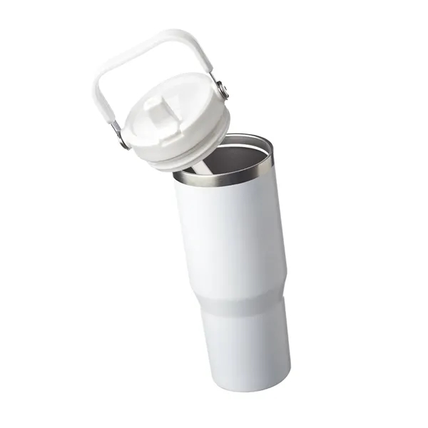 30 oz. stainless steel tumbler with handle plus free 1 color... from ASI 37218 Athena Promo (tm)