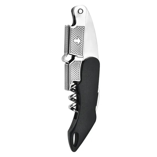 Compact wine and beer opener with serrated knife with imprint option... from ASI 37218 Athena Promo (tm)