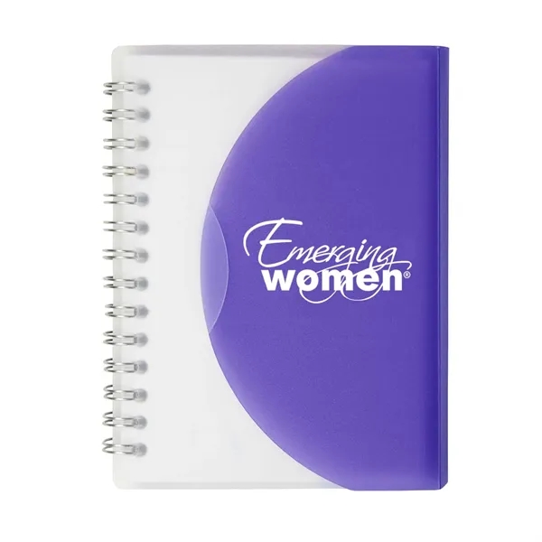 3" x 4" 60-page spiral bound notebook with translucent folding cover.... from ASI 63549 Jornik Manufacturing Corp / Jornik