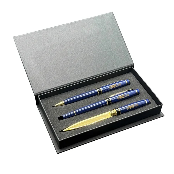 GS triple pen box with Windsor-II brass letter opener, rollerball pen,... from ASI 68190 Lungsal / Lungsal