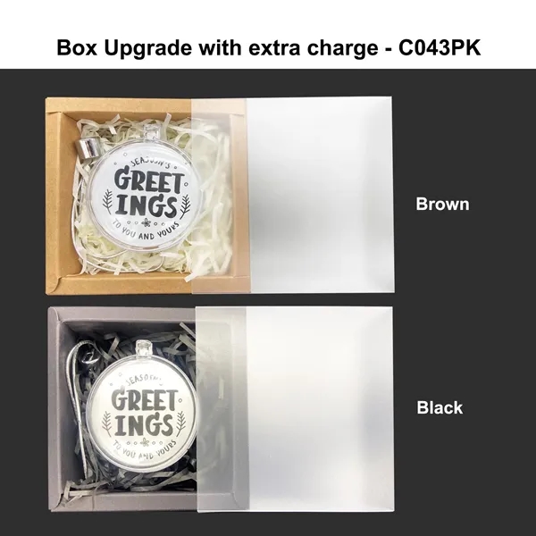 3" Clear Round Full Color Aluminum Sheet Ornament with white box... from ASI 41511 Brainchild USA Inc