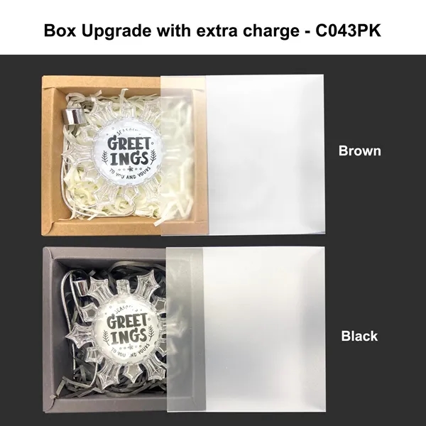 3" Clear Snowflake Full Color Aluminum Sheet Ornament with white box... from ASI 41511 Brainchild USA Inc