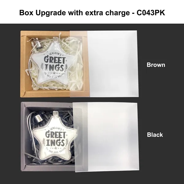 3" Clear Star Full Color Aluminum Sheet Ornament with white box... from ASI 41511 Brainchild USA Inc