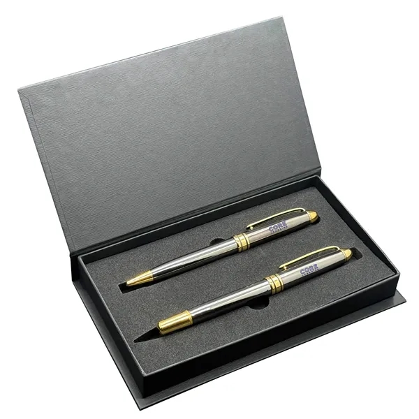 GS double pen box with Danish-II ballpoint and rollerball gel pen.... from ASI 68190 Lungsal / Lungsal