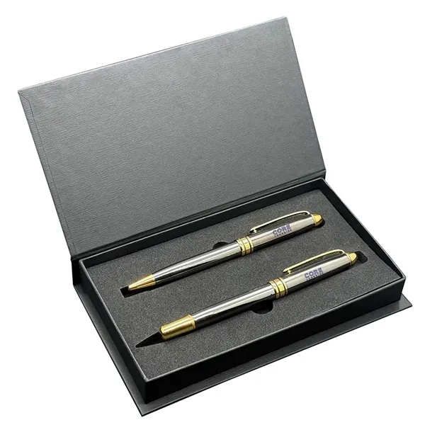 GS double pen box with Danish-II ballpoint and rollerball gel pen.... from ASI 68190 Lungsal / Lungsal