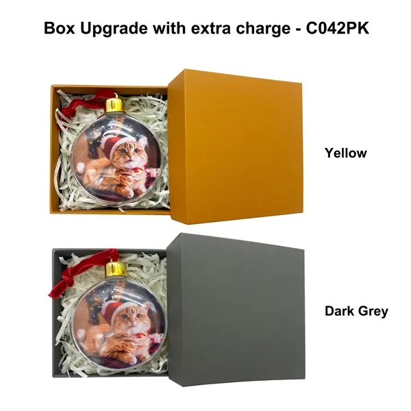 MDF Full Color Clear Round Ornament w/Box... from ASI 41511 Brainchild USA Inc