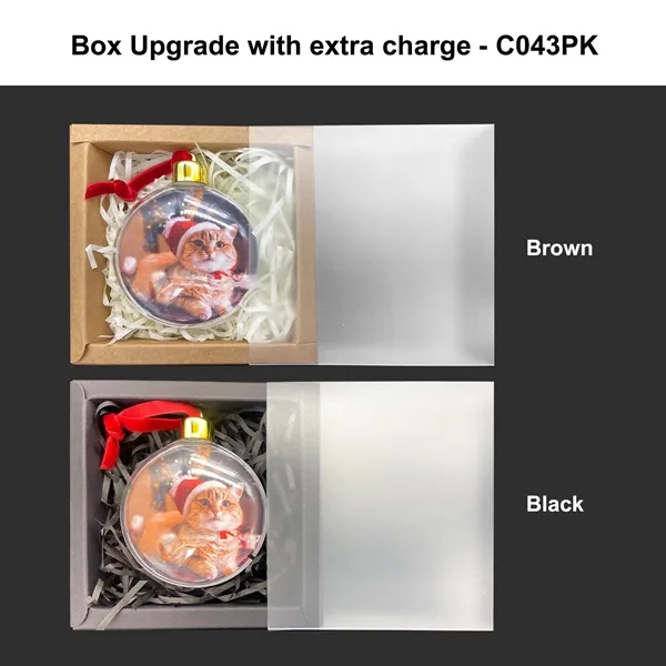 MDF Full Color Clear Round Ornament w/Box... from ASI 41511 Brainchild USA Inc