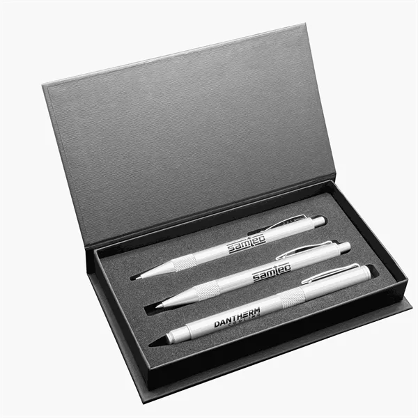GS triple pen box with Apollo-I brass lead pencil, rollerball pen,... from ASI 68190 Lungsal / Lungsal