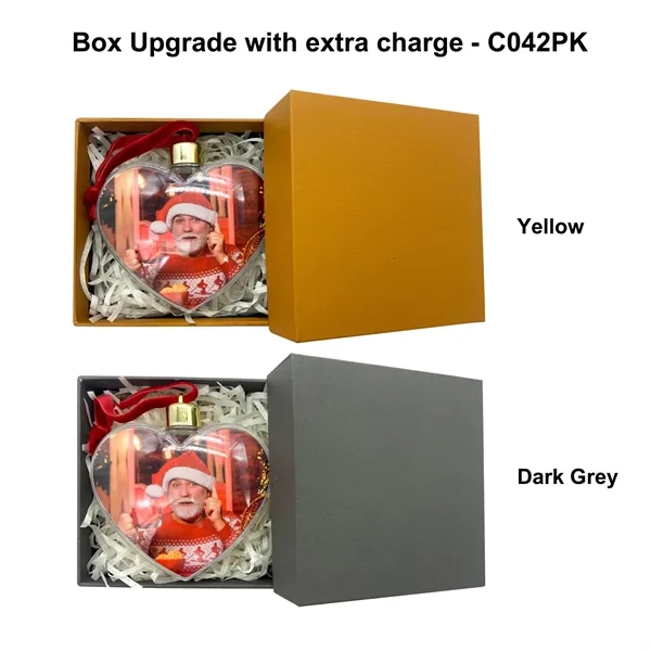 MDF Full Color Clear Heart Ornament w/Box... from ASI 41511 Brainchild USA Inc