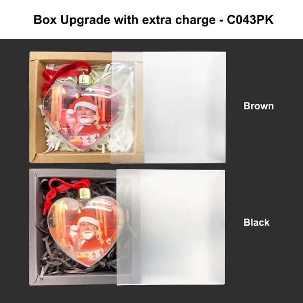 MDF Full Color Clear Heart Ornament w/Box... from ASI 41511 Brainchild USA Inc