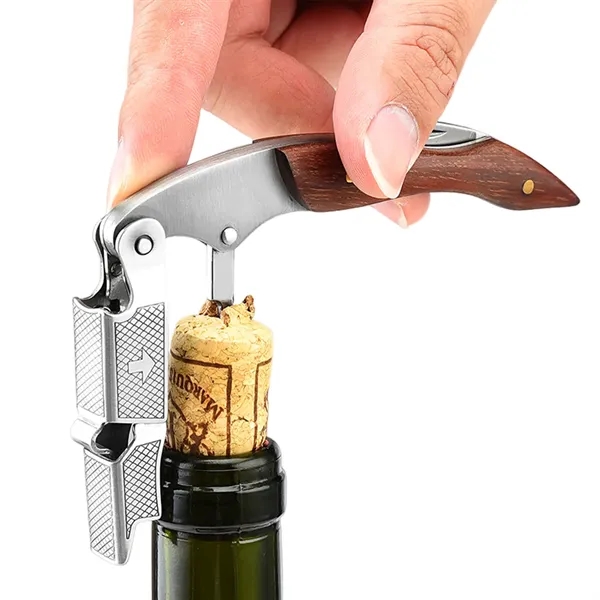 Foldable stainless steel wine and beer opener with knife with imprint... from ASI 37218 Athena Promo (tm)