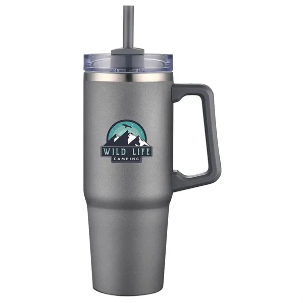 30 oz Vacuum Insulated Stainless Steel Mug with Straw... from ASI 36730 Ariel Premium Supply Inc