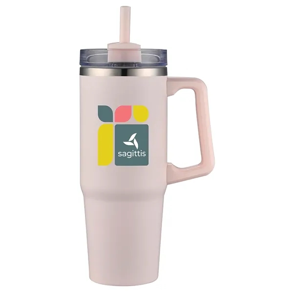 30 oz Vacuum Insulated Stainless Steel Mug with Straw... from ASI 36730 Ariel Premium Supply Inc