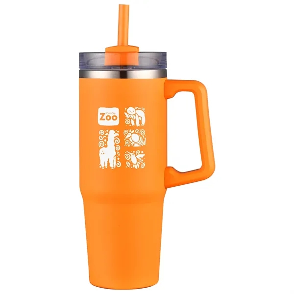 30 oz Vacuum Insulated Stainless Steel Mug with Straw... from ASI 36730 Ariel Premium Supply Inc