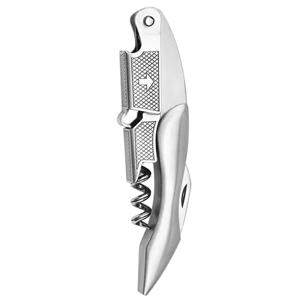 Stainless steel 3-in-1 wine and beer opener with knife plus laser... from ASI 37218 Athena Promo (tm)