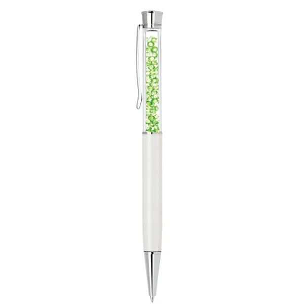 Brass twist action ballpoint pen with crystal glitter stone inserts.... from ASI 31517 Admart Products / Admart Line
