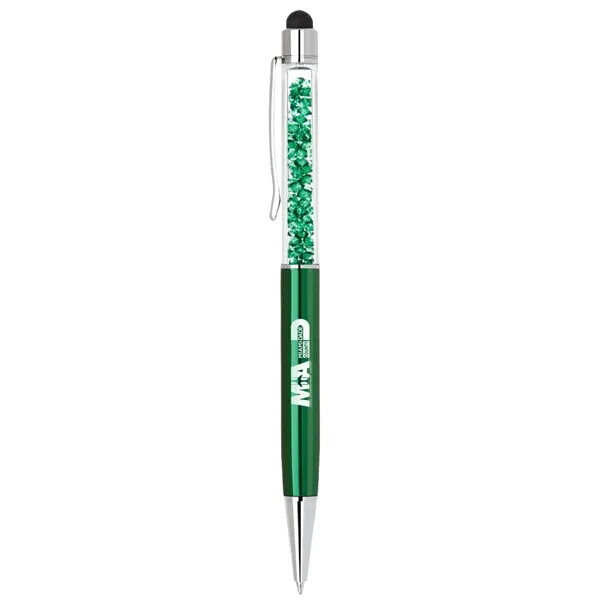 Brass twist action ballpoint pen with soft stylus tip.... from ASI 31517 Admart Products / Admart Line