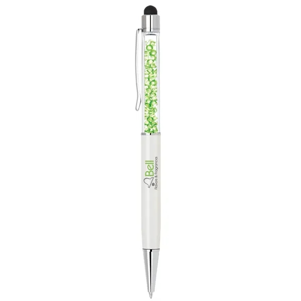 Brass twist action ballpoint pen with soft stylus tip.... from ASI 31517 Admart Products / Admart Line