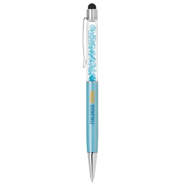 Brass twist action ballpoint pen with soft stylus tip.... from ASI 31517 Admart Products / Admart Line