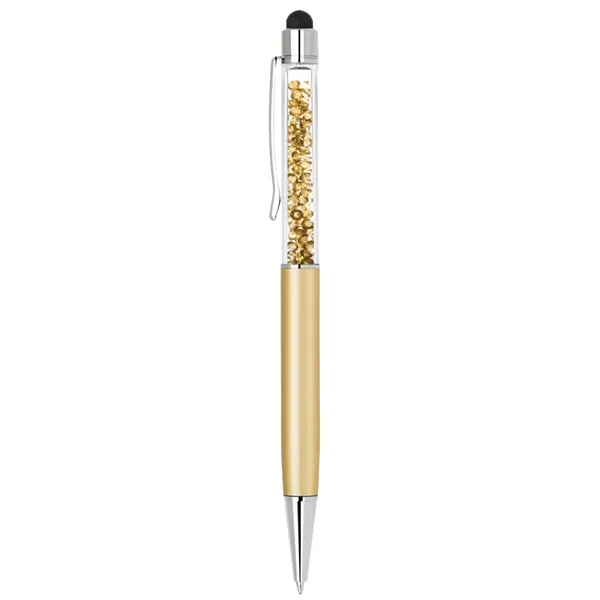 Brass twist action ballpoint pen with soft stylus tip.... from ASI 31517 Admart Products / Admart Line