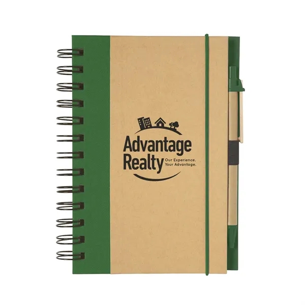 Spiral notebook with 80 lined pages, pen and elastic band closure.... from ASI 63549 Jornik Manufacturing Corp
