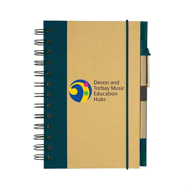 5" x 7" 80-page spiral hardcover notebook with elastic band closure,... from ASI 63549 Jornik Manufacturing Corp