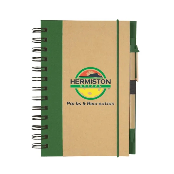 5" x 7" 80-page spiral hardcover notebook with elastic band closure,... from ASI 63549 Jornik Manufacturing Corp