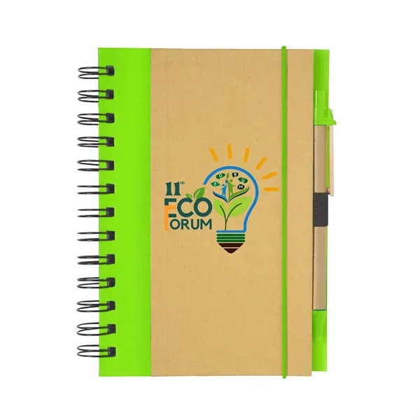 5" x 7" 80-page spiral hardcover notebook with elastic band closure,... from ASI 63549 Jornik Manufacturing Corp