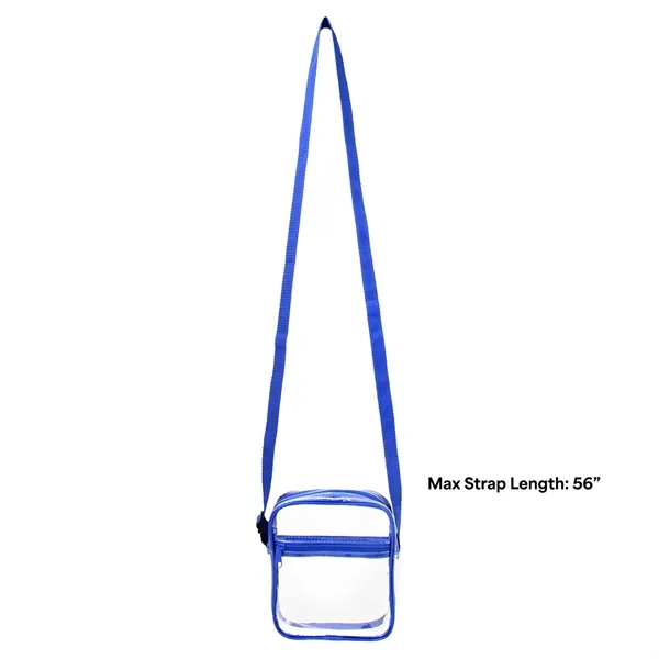 6.5"W x 8"H x 2"G Clear PVC Crossbody Shoulder bag with... from ASI 37980 Bagworld