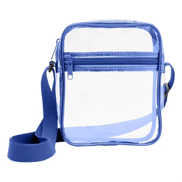 6.5"W x 8"H x 2"G Clear PVC Crossbody Shoulder bag with... from ASI 37980 Bagworld