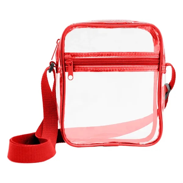 6.5"W x 8"H x 2"G Clear PVC Crossbody Shoulder bag with... from ASI 37980 Bagworld