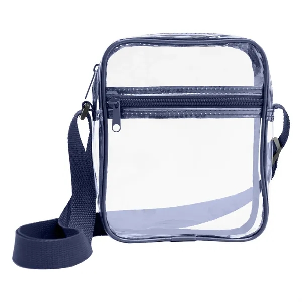 6.5"W x 8"H x 2"G Clear PVC Crossbody Shoulder bag with... from ASI 37980 Bagworld