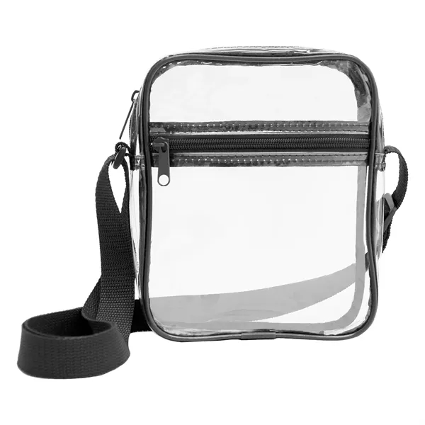 6.5"W x 8"H x 2"G Clear PVC Crossbody Shoulder bag with... from ASI 37980 Bagworld