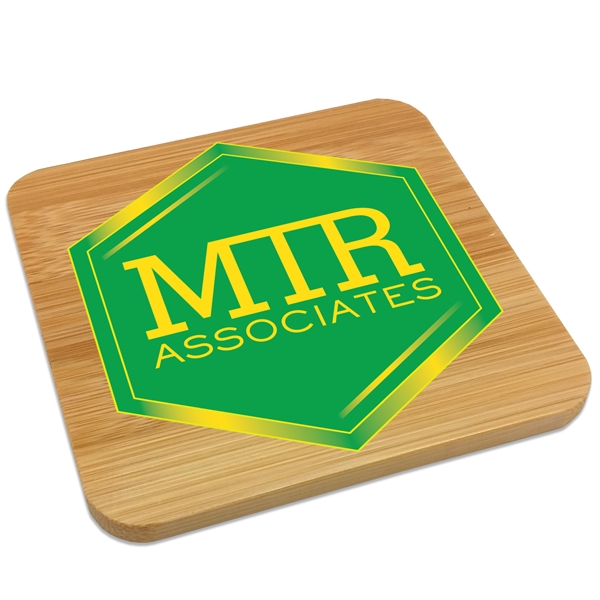 4"x  4" bamboo coaster with UV graphics.... from ASI 72521 Morris Magnets