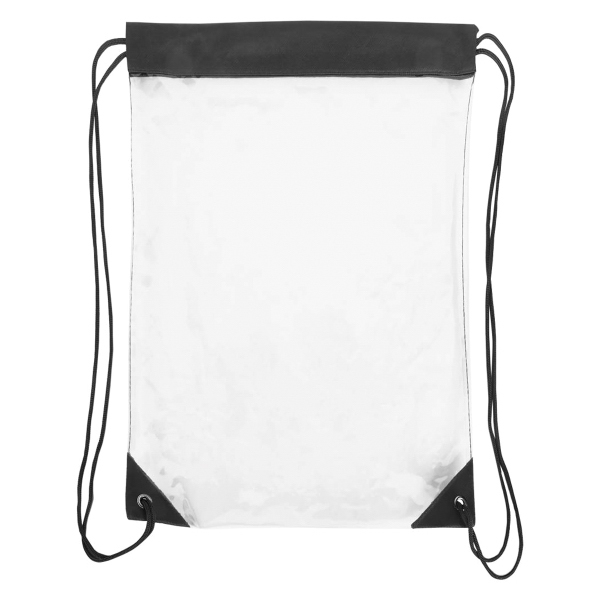 13" x 16" clear drawstring bag with colorful trim.... from ASI 43442 ZZ DROPPED - High Caliber Line USA / High Caliber Line