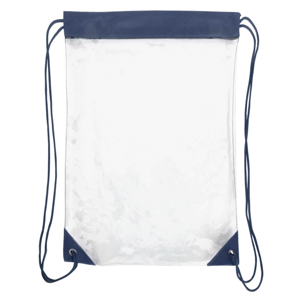 13" x 16" clear drawstring bag with colorful trim.... from ASI 43442 ZZ DROPPED - High Caliber Line USA / High Caliber Line