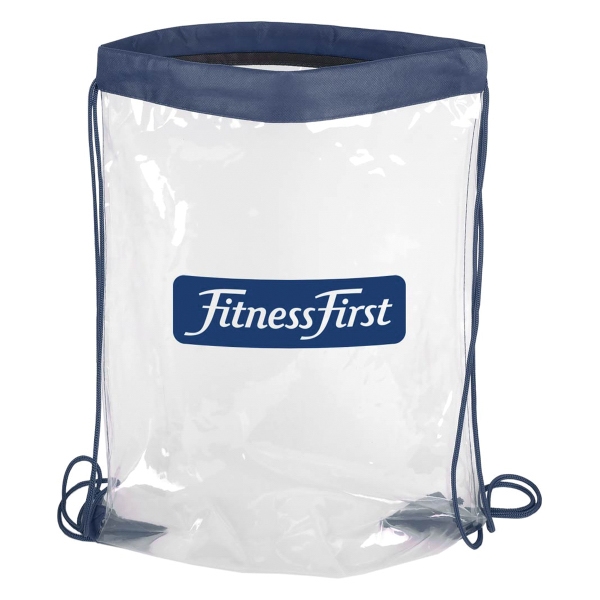 13" x 16" clear drawstring bag with colorful trim.... from ASI 43442 ZZ DROPPED - High Caliber Line USA / High Caliber Line