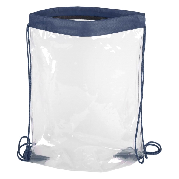 13" x 16" clear drawstring bag with colorful trim.... from ASI 43442 ZZ DROPPED - High Caliber Line USA / High Caliber Line