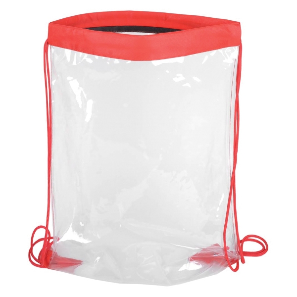 13" x 16" clear drawstring bag with colorful trim.... from ASI 43442 ZZ DROPPED - High Caliber Line USA / High Caliber Line