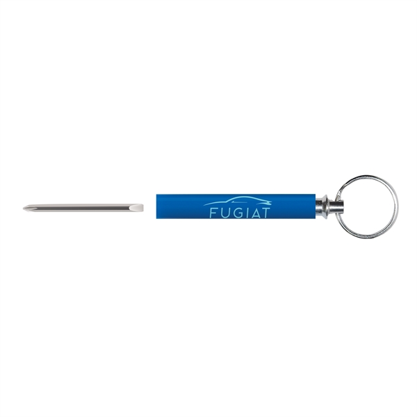 Reversible blade stores in body. Split key ring. Phillips and slotted... from ASI 34040 Alexander Mfg Co