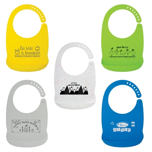 Customizable baby bib made of silicone.... from ASI 62190 Illini