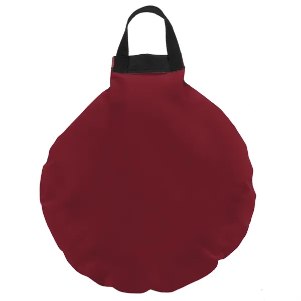 17" Round pillow stadium cushion w/ handle, color fabric on the... from ASI 72805 NEP Promotions / NEP Promotions™