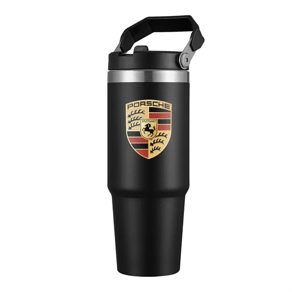 30 oz. Vacuum Sealed Travel Tumbler with powdered finish and flip... from ASI 68190 Lungsal / Lungsal