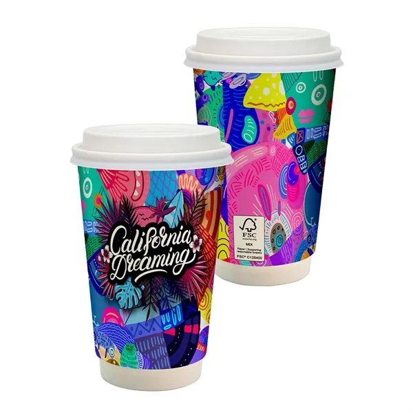 16 oz. Full Color Paper Cup with Lid... from ASI 30208 A P Specialties / AP Specialties