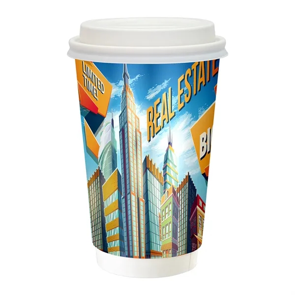 16 oz. Full Color Paper Cup with Lid... from ASI 30208 A P Specialties / AP Specialties