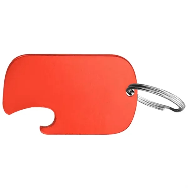 Metal key holder and dog tag with bottle opener... from ASI 74585 Nu Promo International / Nu Promo Line
