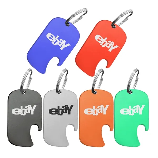 Metal key holder and dog tag with bottle opener... from ASI 74585 Nu Promo International / Nu Promo Line
