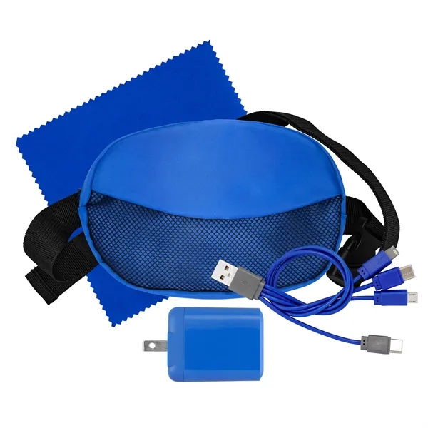 Sporty Fast Charger, Cable & Cloth Fanny Pack Set... from ASI 30208 A P Specialties / AP Specialties