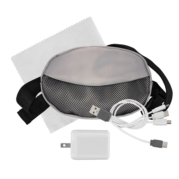 Sporty Fast Charger, Cable & Cloth Fanny Pack Set... from ASI 30208 A P Specialties / AP Specialties